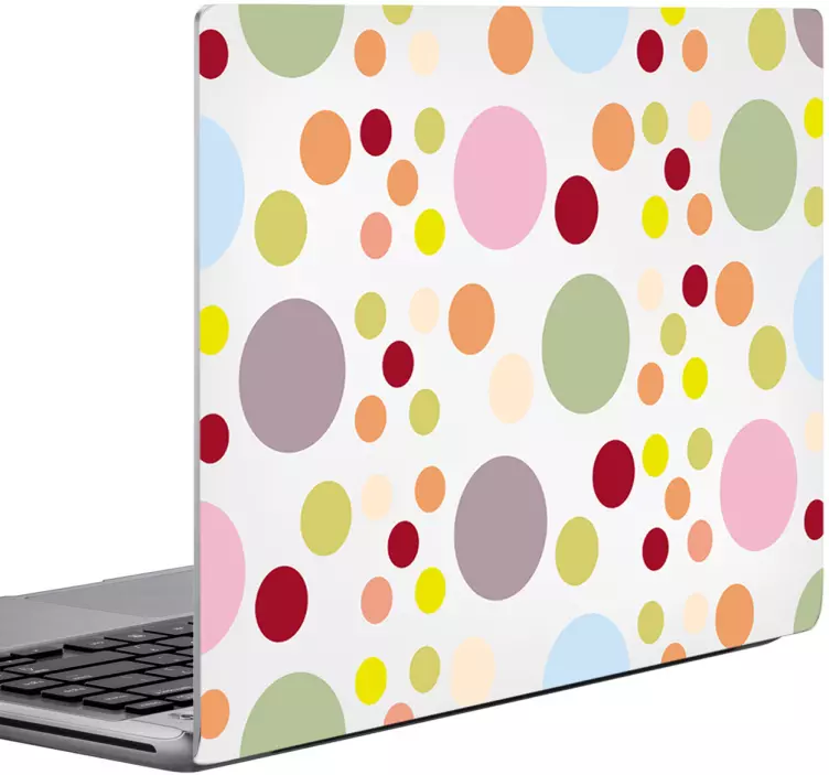 Colourful Bubbles Laptop Decal - TenStickers