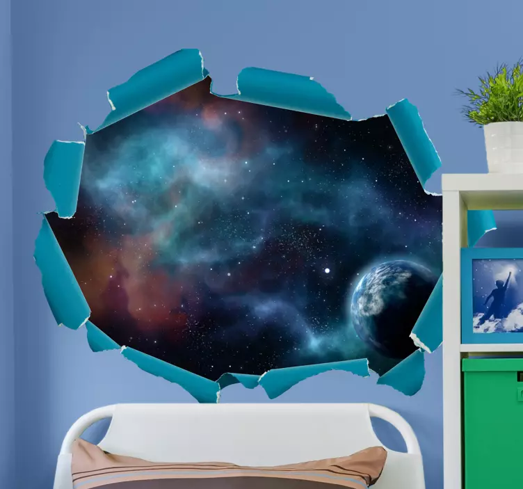 Cosmic Universe Scene living room wall sticker - TenStickers