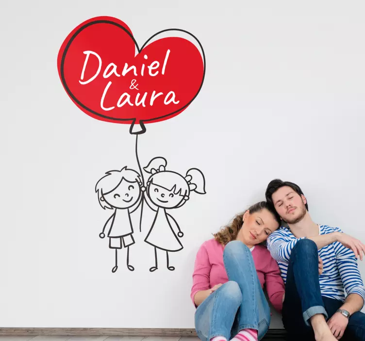 Couple in love valentine´s day sticker - TenStickers