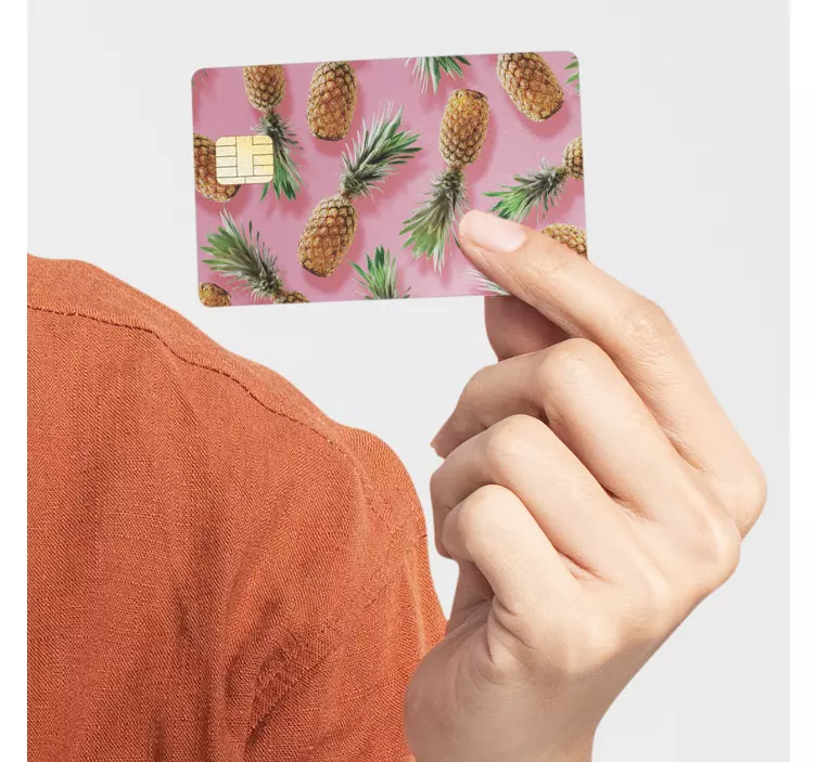 Credit card sticker pineapple design - TenStickers