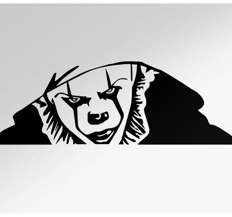 Creepy clown figure car sticker - TenStickers