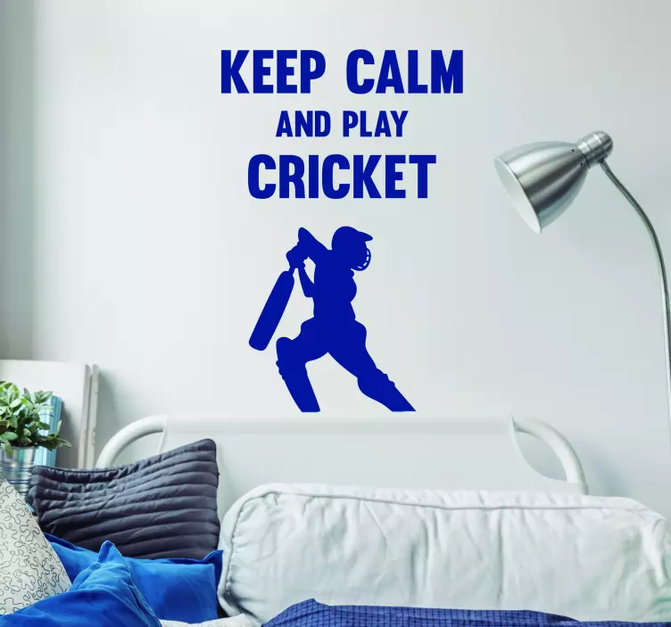 Cricket Keep Calm Home Wall Sticker - TenStickers