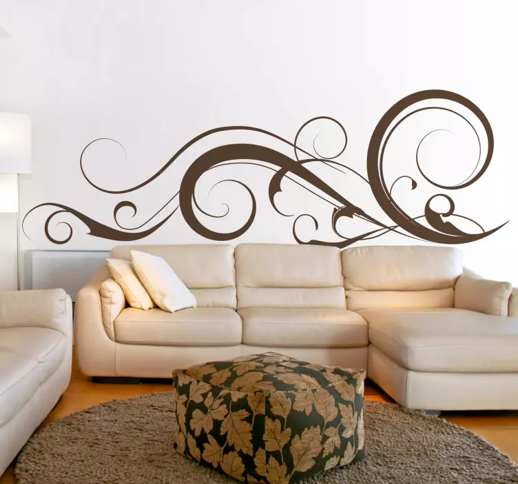 Curvy Strokes 4 Wall Sticker - TenStickers