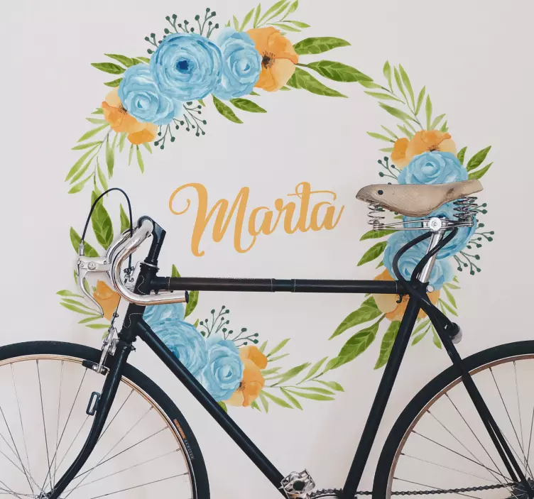 Customizable Floral Design wall sticker - TenStickers