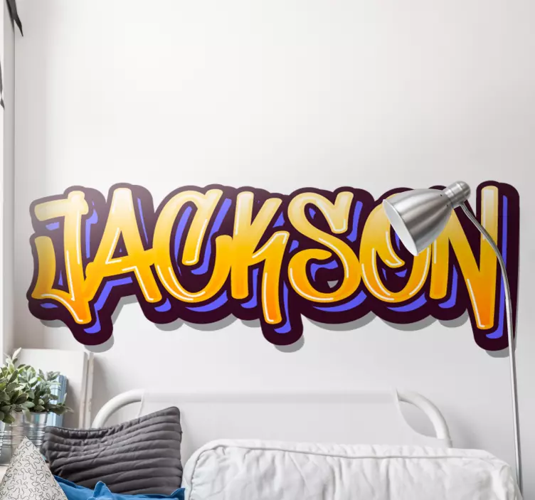 Yellow custom design urban decal - TenStickers