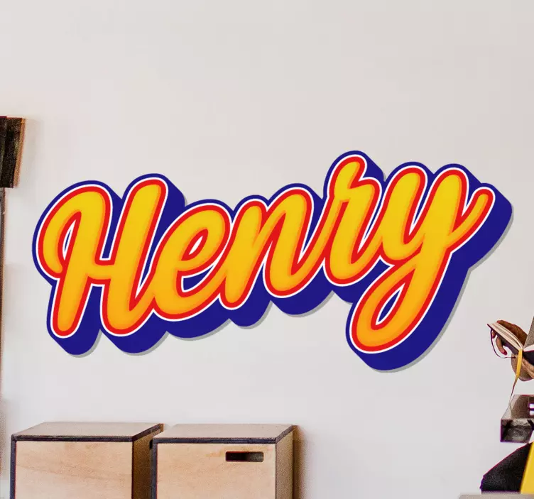 Customized Name Artwork quote sticker - TenStickers