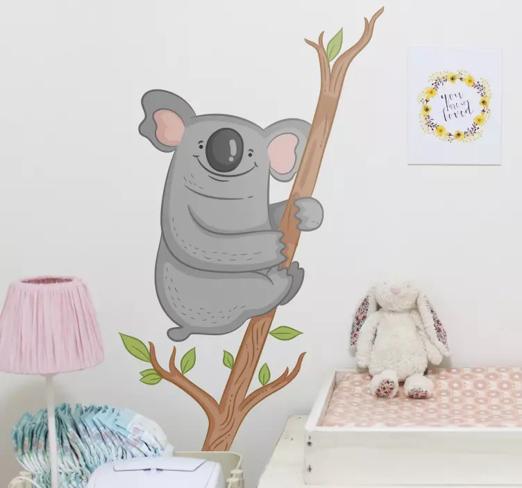 Cute Koala Climbing pet wall art - TenStickers
