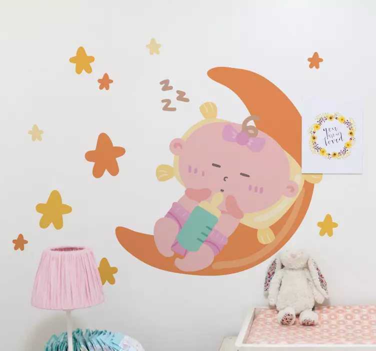 Cute Sleeping Baby wall stickers for kid - TenStickers