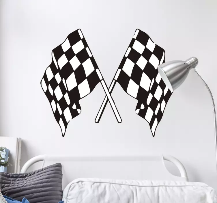 damier wall vinyl sticker - TenStickers