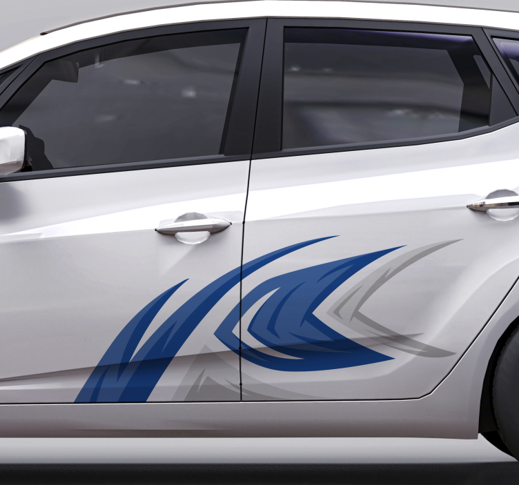 Decoration in light blue Car Sticker - TenStickers