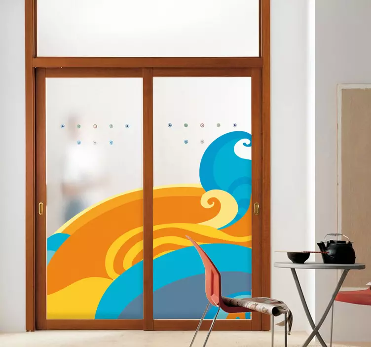 Decorative Sticker of Waves - TenStickers