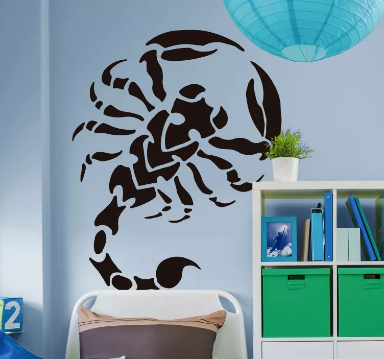 Detailed Scorpion Outline wall sticker - TenStickers
