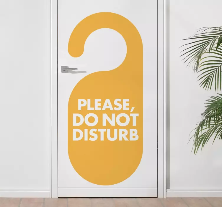 Do not disturb hanger sign door sticker - TenStickers