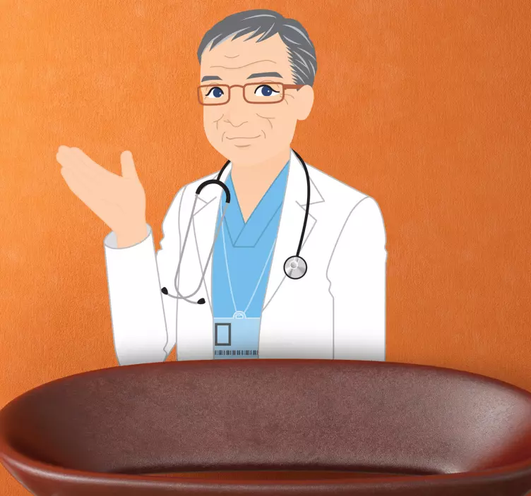 Doctor Glasses Wall Sticker - TenStickers