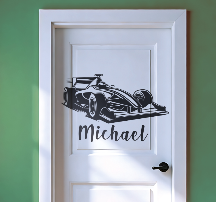 Door sticker custom car for kids' room - TenStickers