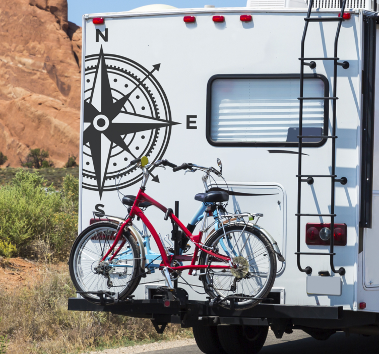 Double-sided compass campervan decal - TenStickers