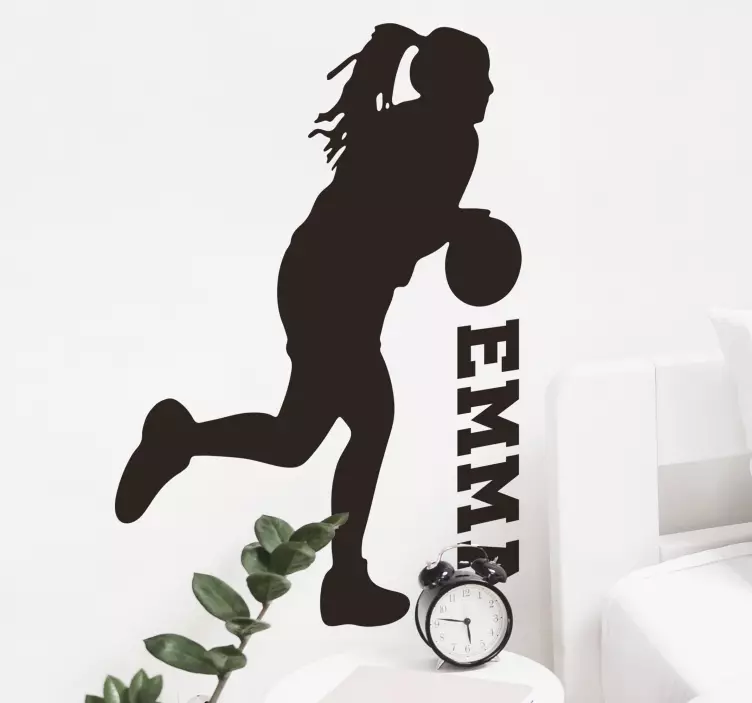 Dynamic Ball Player basketball wall sticker - TenStickers