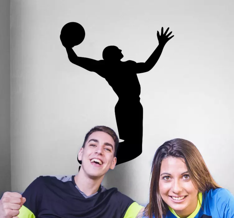 Dynamic dunk basketball wall sticker - TenStickers