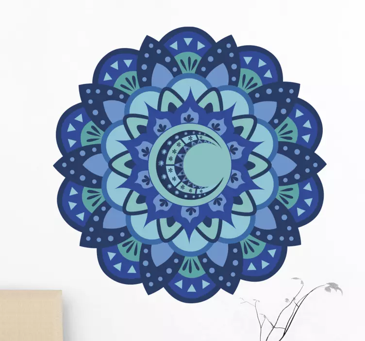 Elaborate Botanical Mandala nature wall sticker - TenStickers