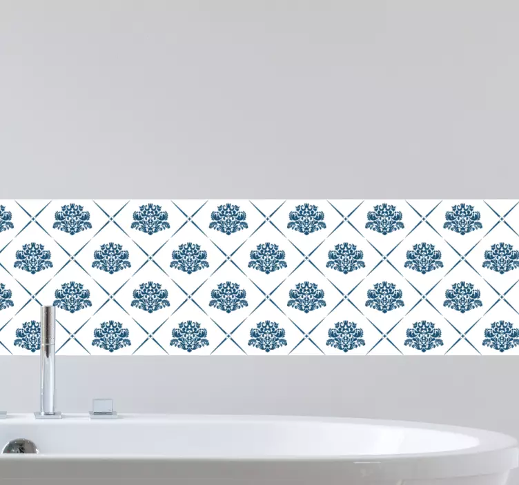 Elaborate Botanical Motif tile sticker - TenStickers