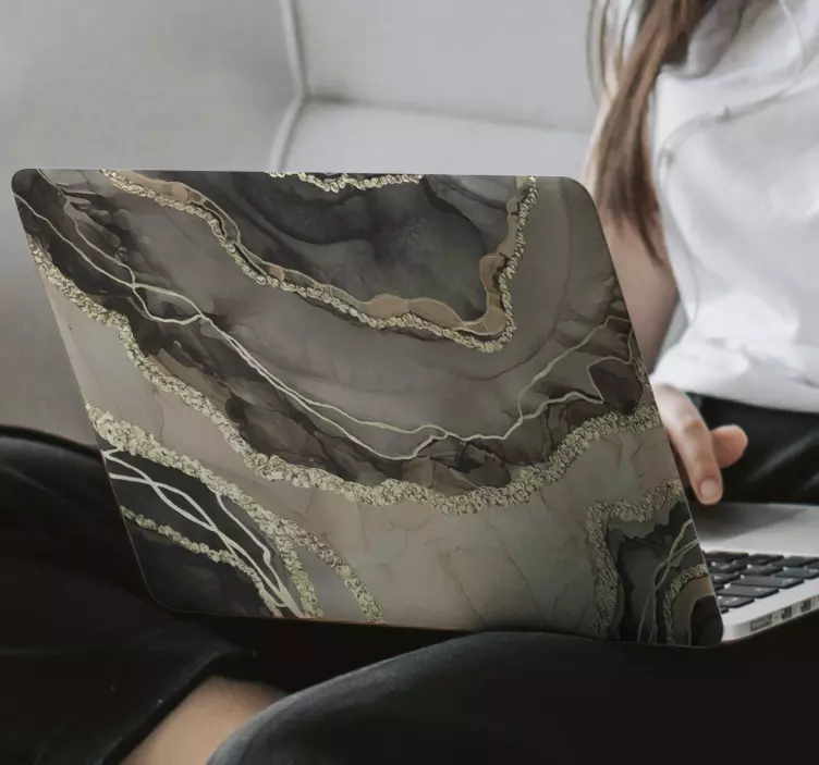 Elegant marble theme laptop skin - TenStickers