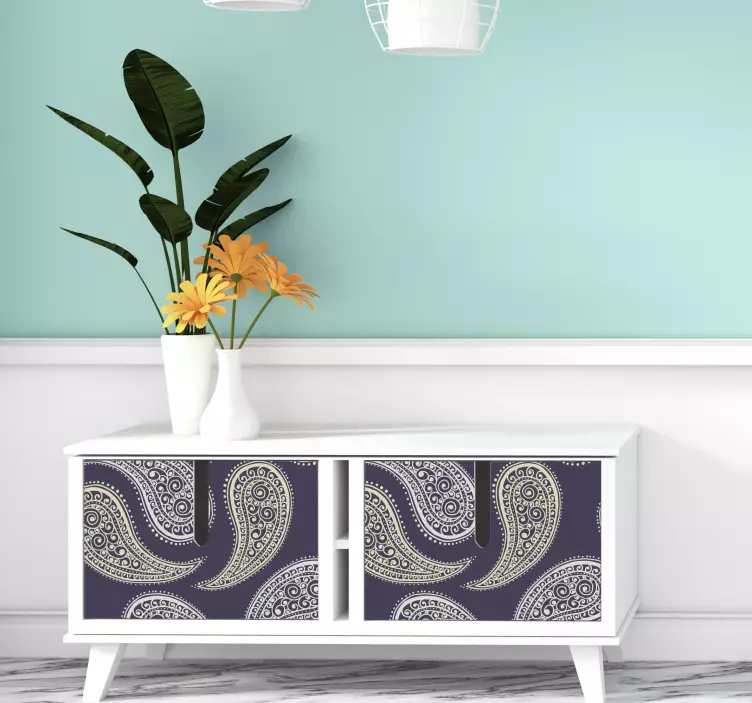 Elegant Paisley Pattern decoration wall sticker - TenStickers