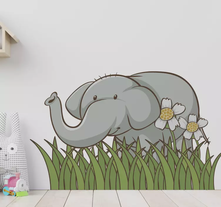 Elephant in the garden furniture sticker - TenStickers