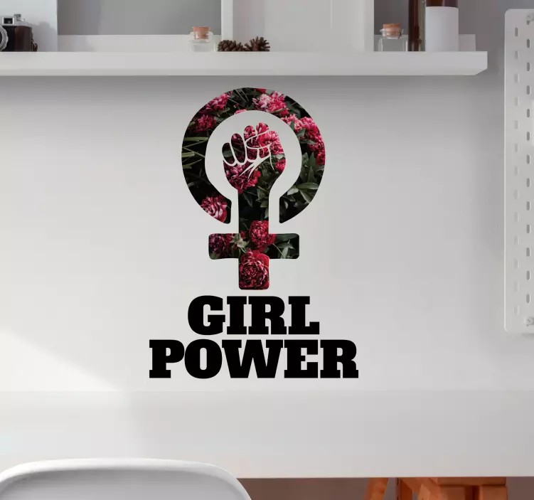 Empowerment Floral Symbol Location sticker - TenStickers