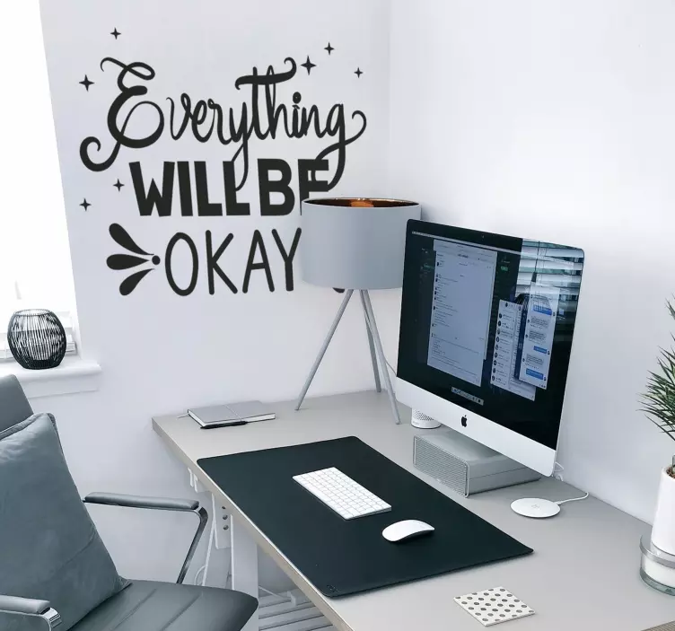 Everything be ok inspirational quote stickers - TenStickers
