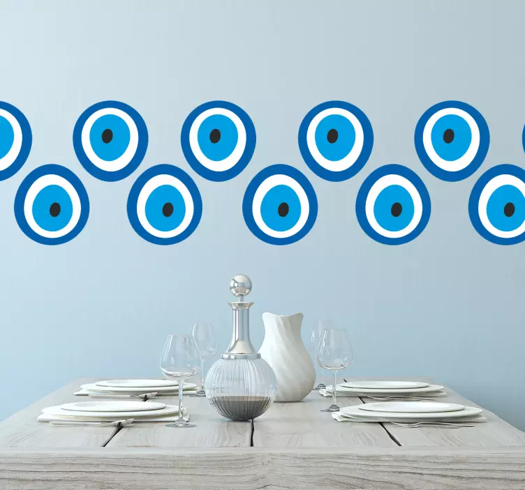 Evil eye talisman wall border sticker - TenStickers