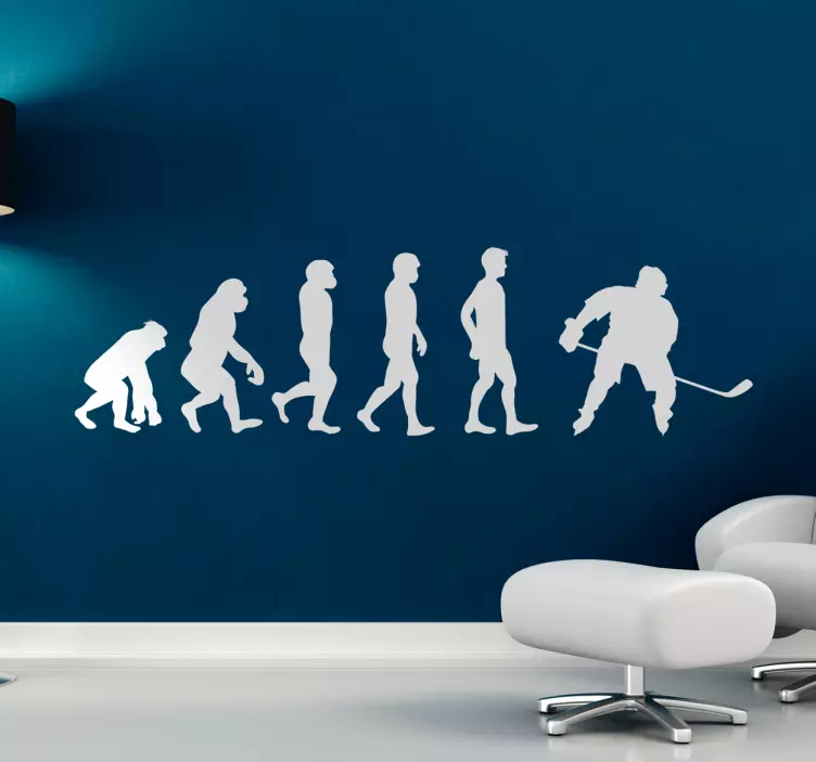 Evolution Hockey Player sports wall sticker - TenStickers