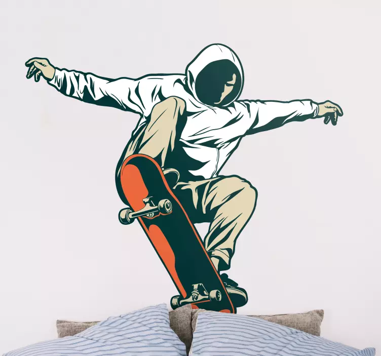 Extreme sports sticker skateboarding trick moves - TenStickers