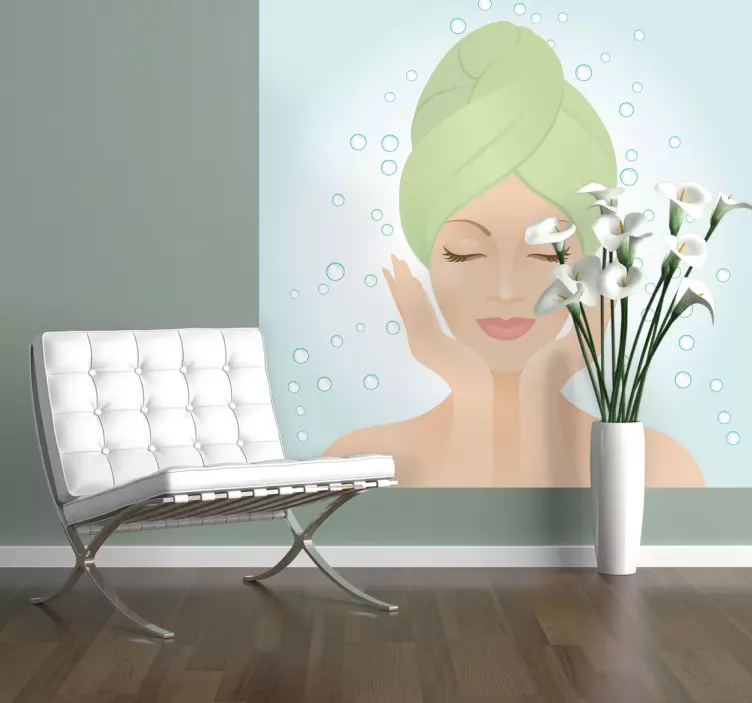 Facial Beauty Drops Wall Sticker - TenStickers