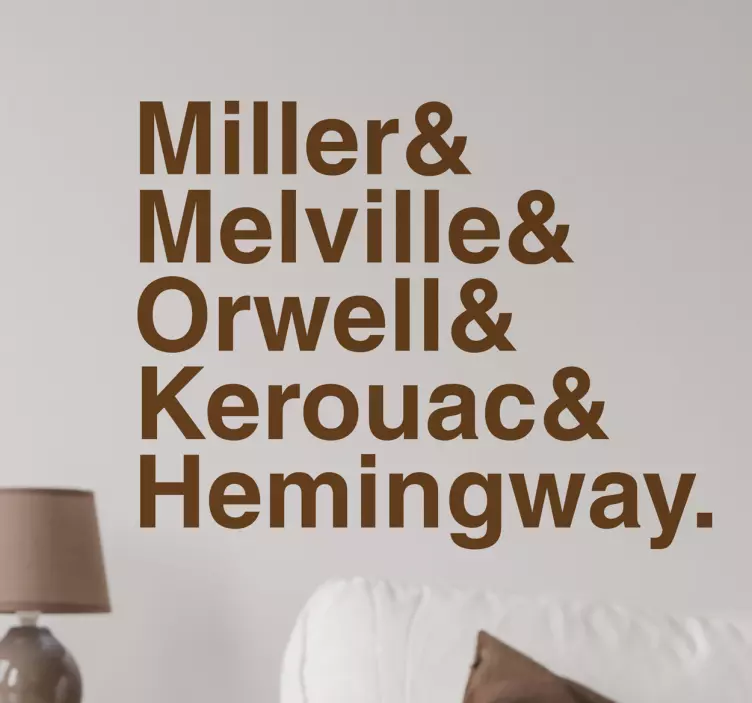 Famous Writers Wall Sticker - TenStickers