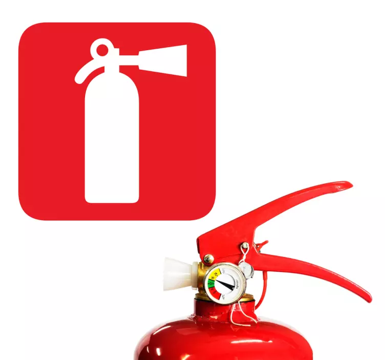 Fire Extinguisher Sign Sticker - TenStickers