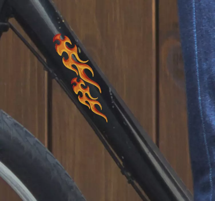 Fire flames effect bike sticker - TenStickers