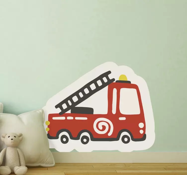 Fire Truck Design wall stickers for kid - TenStickers
