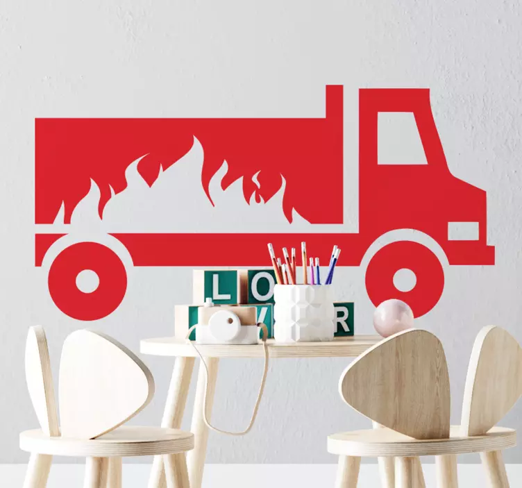 Fire Truck Graphic vehicle sticker - TenStickers