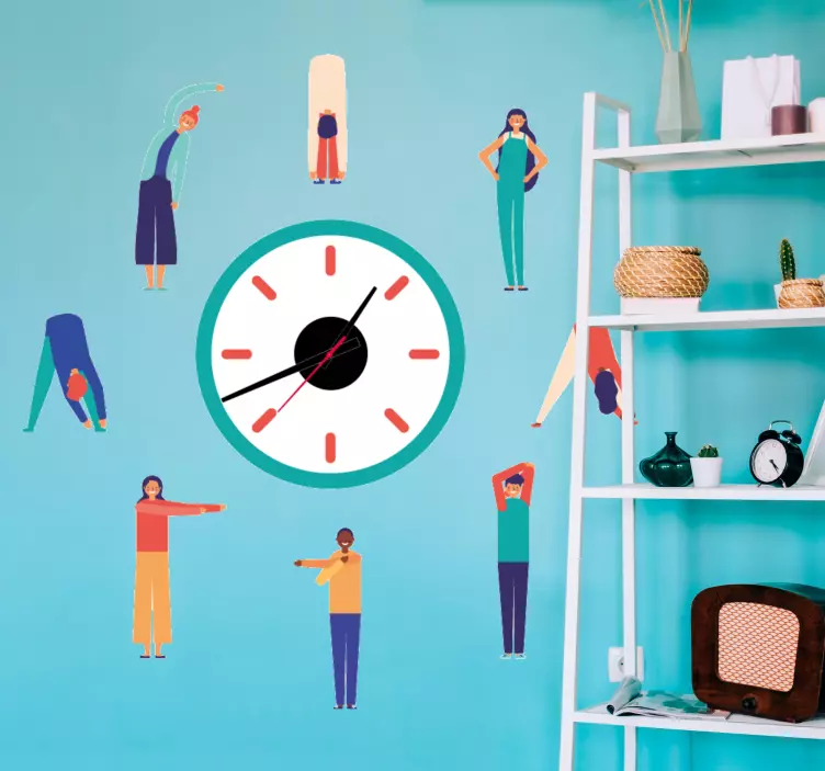 Flexible positioning clock wall sticker - TenStickers