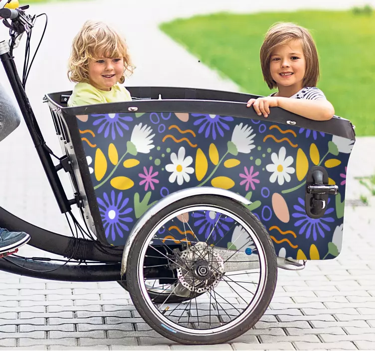 Floral Arrangement Style bike sticker - TenStickers
