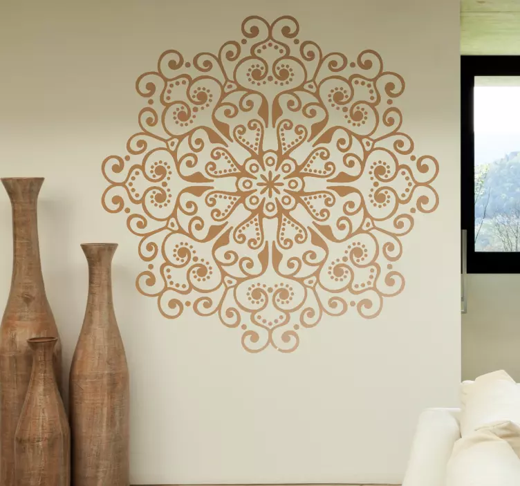 Floral Mandala Decorative Wall Mural - TenStickers