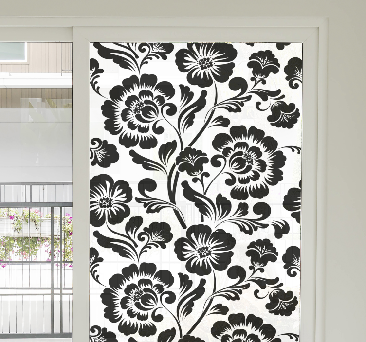 Floral sheet for glass window film - TenStickers
