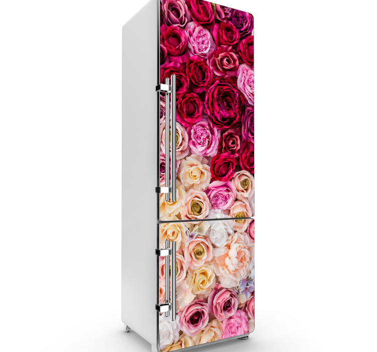 Flower fridge vinyl sticker - TenStickers