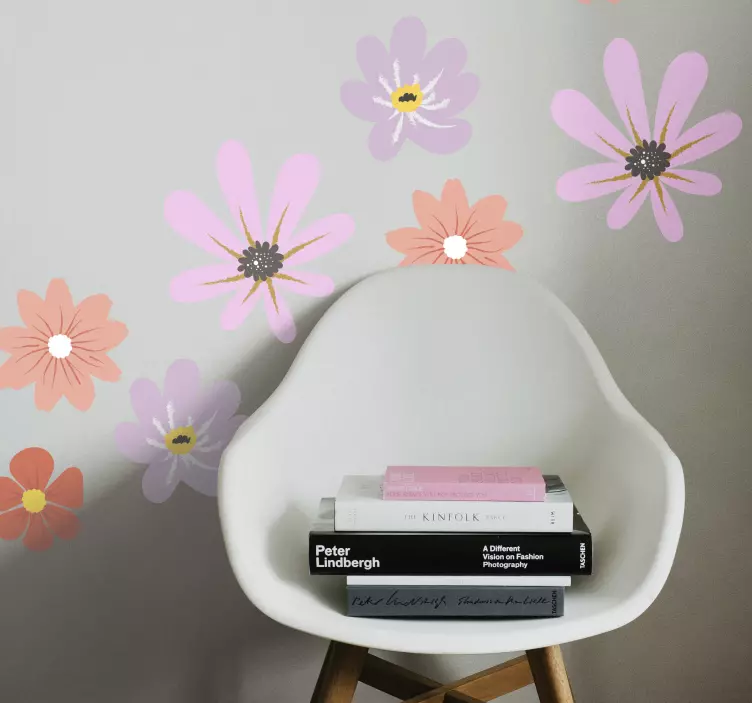 Magic pink flower wall sticker - TenStickers