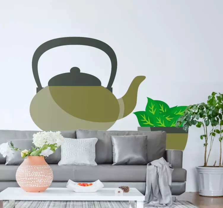 Flower tea Sri Lanka flower wall sticker - TenStickers