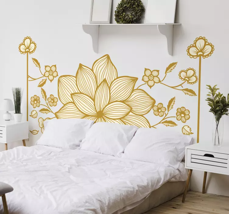 Flower wall sticker floral inspiration crafting - TenStickers