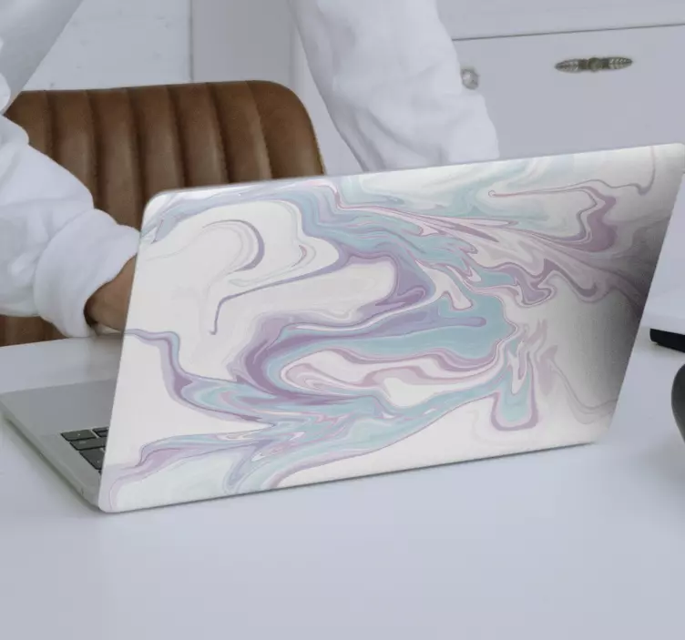 Fluid Swirl Pattern laptop skin - TenStickers