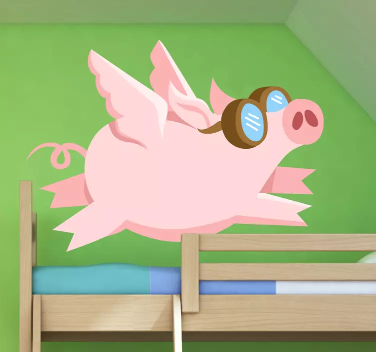 Flying Pigs Kids vinyl Sticker - TenStickers