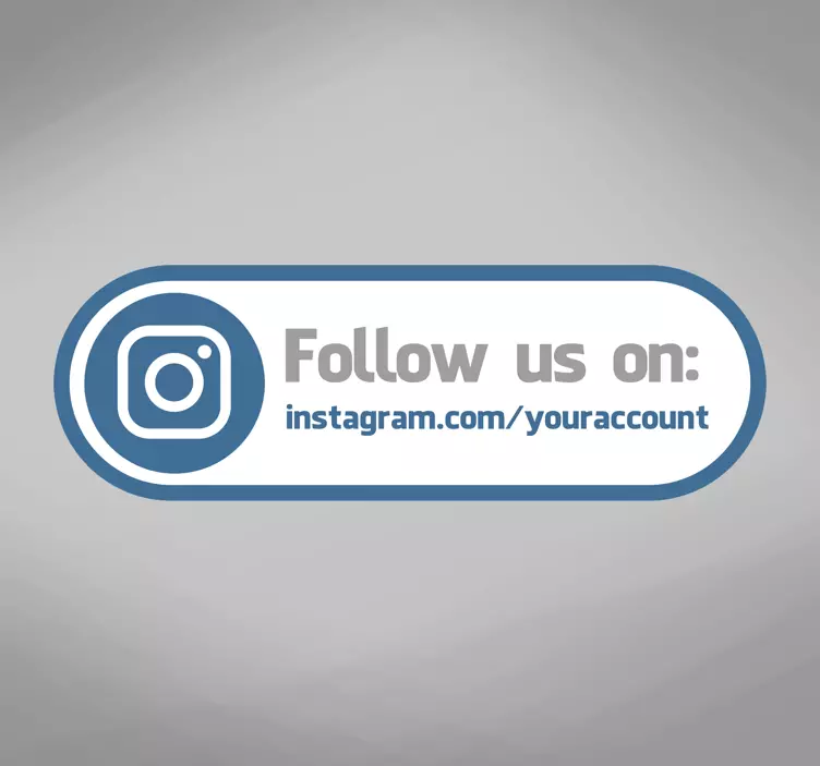 Follow Us Instagram Decal - TenStickers