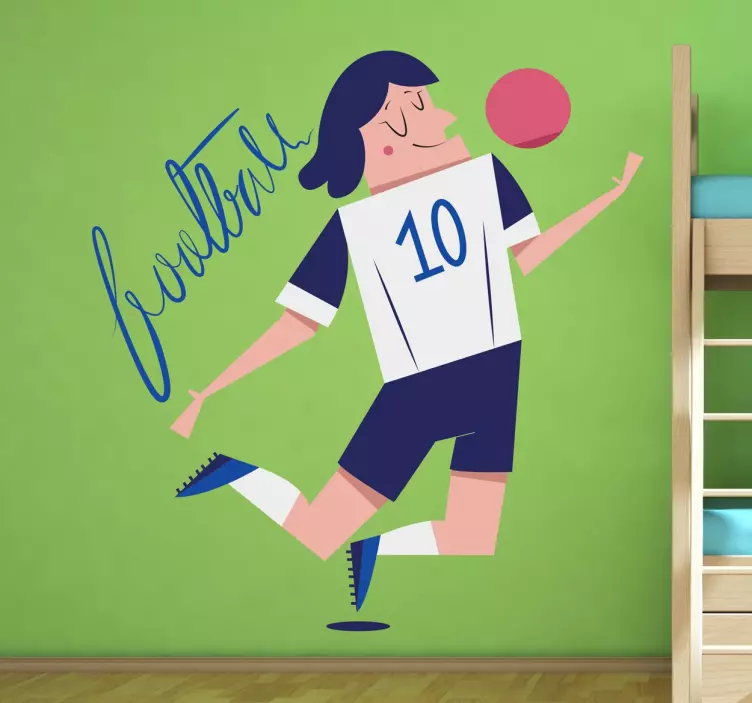 Footballer Number 10 Children's Wall Sticker - TenStickers